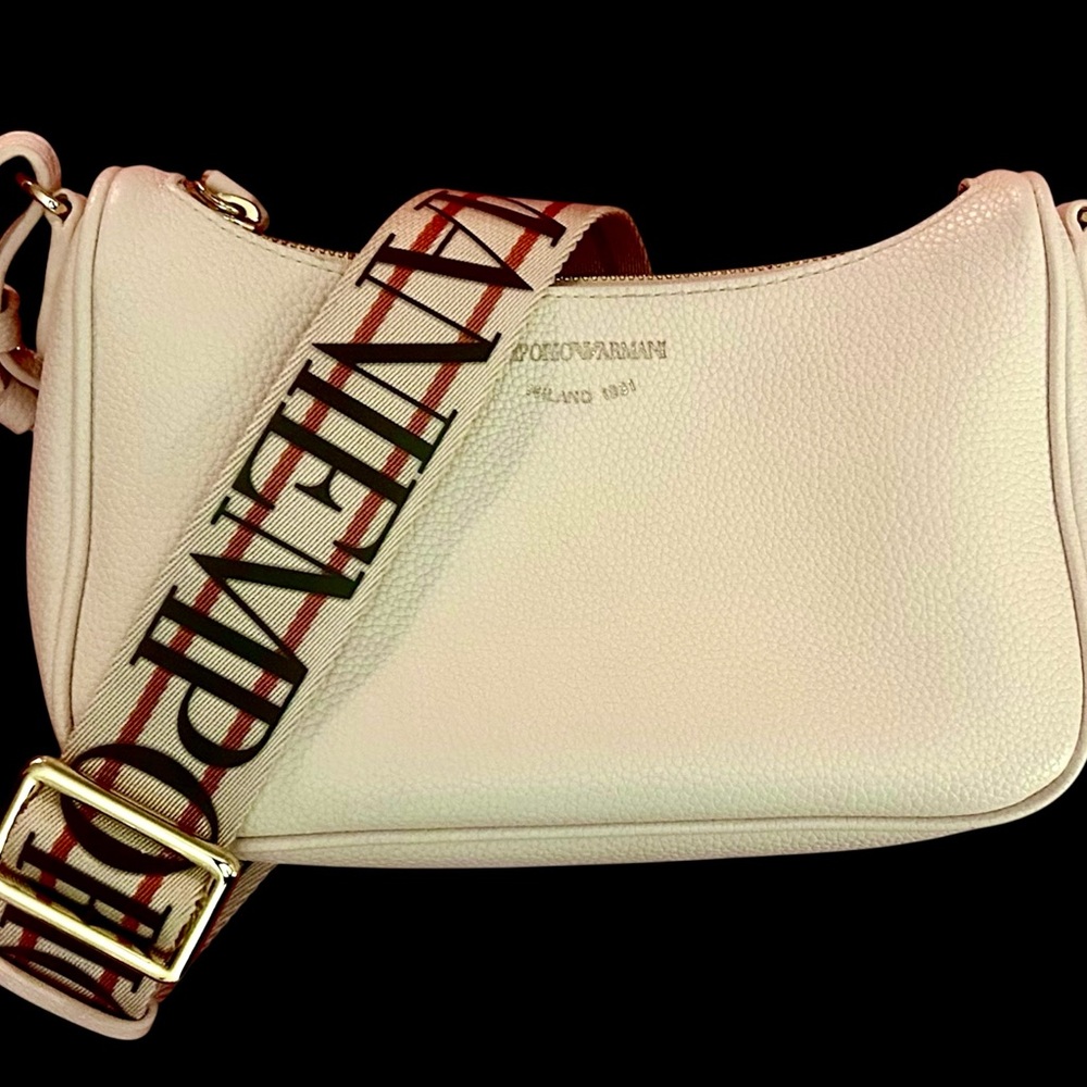 Emporio Armani Baguette Mini Shoulder Bag with Logo Strap Like Nee